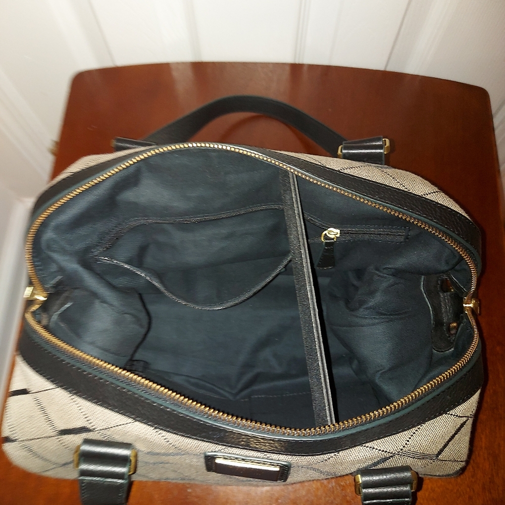 Fossil Fabric Grey/Black Satchel - Picture 10 of 13